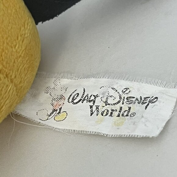 Walt Disney World Pluto Plush Stuffed Animal Green Bow Tie Castle Stamp On Paw - Picture 7 of 16